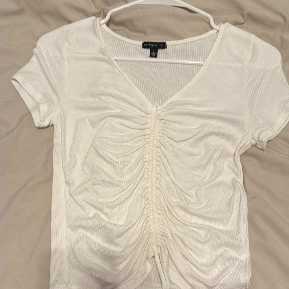 White Ruched Top